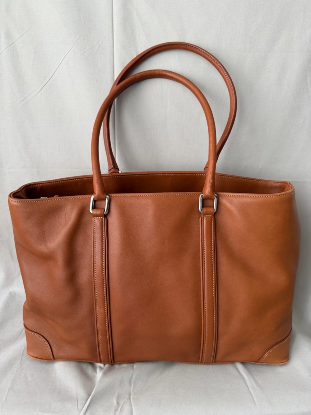Coach Vtg Leather Tote in Cognac Brown